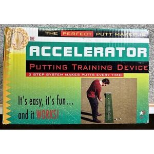 The Accelerator Golf Putting Training Device Practice Mat with 3-Step System